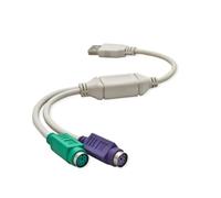 CAKEEYUM 1 Paquet USB vers Double PS2 Clavier Souris convertisseur câble Adaptateur pour Ordinateur Portable PC