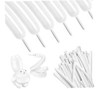 CAKEEYUM 100 pièces Ballons Longs, épaississement Latex Torsion Ballons Blancs pour Forme Animale Anniversaire Mariages décoration de fête de Noël, Long, Blanc, Ballon Animal, Bal