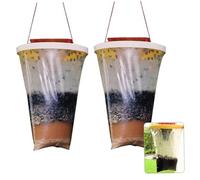 CAKEEYUM 2 PCS Pièges À Mouches Extérieurs Suspendus Pièges À Mouches Efficaces Stables Extérieurs Intérieurs Jetables Sacs Mouche Polyvalents pour Maison Jardin Cheval G