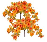 CAKEEYUM 2pcs Fleurs d'automne 15, 7x25, 5 Pouces Fleurs Orange