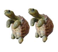 CAKEEYUM 2pcs Statues de Tortue grimpant à Pendaison de Tortue pendante Figurine Mignonne décorations Plantes pour Pots Ornements Jardin Vase décorations Terrarium Figurines, Plante pour Pots, déco
