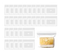 CAKEEYUM 30 pcs de qualité Alimentaire Sacs de Maintien Frais 6, 3X 5, 4 Pouces Sacs congélation réutilisables avec Zone d'étiquette en écriture pour Le réfrigérateur Cuisine légumes aux Fruits
