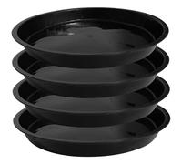 CAKEEYUM 4 pièces Soucoupe pour Plantes Plateaux de Plantes Ronds de 14 Pouces pour Pots Les soucoupes Pot Fleur en Plastique collectent Le Drainage et l'excès d'eau bacs d'égouttement Protection