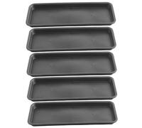 CAKEEYUM 5 pièces Soucoupe à Plantes épaissie décorative Plateau à Plantes rectangulaire en Plastique réutilisable pour Pot de Fleur Rebord de fenêtre Soucoupe Bureau Domicile, Plateau, soucoupes Pot