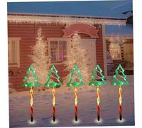 CAKEEYUM 5pcs Solar Christmas Pathway Lights étanche de Noël étanche des lumières de Piste d'arbre