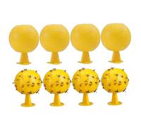 CAKEEYUM 8pcs Traps Jaunes Collants pour Les moucherons de Plante 3.2x3.2 Adhésif Fort Fly Fly Taps Collants