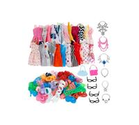 CAKEEYUM Accessoires de vêtements de poupée, Robes soirée Princesse, Chaussures, Sacs, Ensemble Bijoux, vêtements Jouets pour Enfants, Anniversaire pour Filles, 32 pièces