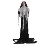 CAKEEYUM Animatronics d'halloween, 13x57 Ange hanté hanté Animatronic avec Voix activée, terrifiante décorations d'halloween pour l'animatronique de la Cour extérieure en Salle, Animatroni