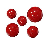 CAKEEYUM Boule de Regard en Acier Inoxydable Boule Rouge Creuse sphère Lisse réfléchissante pour Ornement de Jardin 5 pièces décoration la Maison, Peinture en Acier Inoxydable, Rouge Creux, Miroir