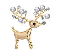 CAKEEYUM Broche de Noël Brooch Girls Clignotant Badge Deer Shape épingles pour écharpe Ornements Festival Stylea Christmas Women Brooch, Badge clignot