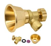 CAKEEYUM Buses de brumisation Tuyau réglable en Laiton Buse de pulvérisation Tête d'arrosage pour Jardin, pelouse et pulvérisation agricole Connexion 1/4" Doré