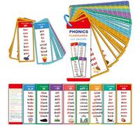 CAKEEYUM Cartes Flash Phonics, Apprenez à Lire des Cartes Flash Phonics avec 60 Double Face - Alphabet, Mots à Vue, Couleurs, Chiffres, Animaux pour Apprendre, Apprendre Lire