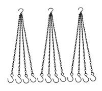 CAKEEYUM Chaîne de Panier Suspendu 3 pièces 23 Pouces Cintre de Pot Plante Rotatif chaînes Panier Suspendu en Fer 3 Points pour Pot Fleur mangeoires à Oiseaux chaîne lanternes, chaînes pour