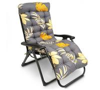 CAKEEYUM Coussins de Chaise Longue d'extérieur 67 x 21 Pouces, Coussins de Meubles Patio avec Attaches matelassés épais pour Maison, Jardin, pelouse, Porche, Piscine, Chaise Longue, Coussin, exté