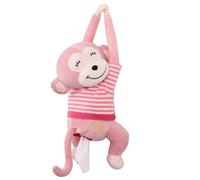 CAKEEYUM Couverture de boîte à mouchoirs drôle, Porte-mouchoirs en Peluche Douce en Forme de Singe pour siège arrière, Distributeur Pratique à Suspendre pour Voiture et Maison Style 2