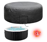 CAKEEYUM Couverture de Spa 71x27 Pouces Couverture de Spa isolée Ronde Protection Contre la poussière et Le Soleil couvertures imperméables Remplacement pour l'extérieur, Rond, isolé, I