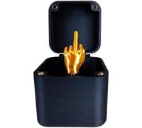 CAKEEYUM Doigt d'honneur dans Une boîte Cadeaux drôles de Doigt d'honneur avec Juste pour Vous sur Le Couvercle Coffret Cadeau Farce de 2 Pouces pour Noël, Halloween, Poisson 'Avril