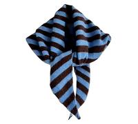 CAKEEYUM Écharpe en Cachemire pour Femmes, écharpe Triangulaire Douce et Chaude, Accessoires esthétiques, Streetwear, châle Triangulaire Bleu et Marron