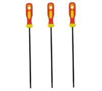 CAKEEYUM Ensemble de 3 Limes pour tronçonneuse, 7/32"/5, 5 mm, Rondes, avec Manche en Plastique, pour l'affûtage et l'entretien de Votre tronçonneuse.