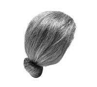 CAKEEYUM Ensemble de Costumes de Vieille Dame - Perruque Grand-mère Grise et Lunettes rectangulaires dorées, Ensemble Grand-mère pour Femmes et Filles 1