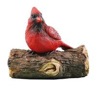 CAKEEYUM Figurine de Cardinal Rouge en résine Peinte à la Main, idéale pour la décoration de Jardin. Figurine d'oiseau réaliste pour l'extérieur, la Maison, la terrasse ou l'intérieur.