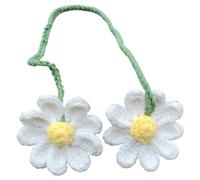CAKEEYUM Fleur au Crochet, Jolie Marguerite au Crochet pour décoration de Voiture, Plante Suspendue pour Vue arrière de Voiture, Plantes tricotées, Ornement à Suspendre pour décoration intérieure v