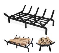 CAKEEYUM Grille de cheminée Grille de Foyer en Fer 16 Pouces Support bûches Support Robuste pour cheminée intérieure Camping à Domicile Foyer extérieur Essentials Fire Pit Grill, Firep