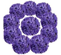 CAKEEYUM Hortensia Fleurs artificielles 10pcs 13 Pouces de Long Tige Fausse hortensias Hortensia réaliste Hortengea Fausse Fleurs d' pour la décoration, Le Mariage, l'engagement, la Maison Violette