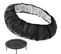 CAKEEYUM Housse protection mini trampoline enfants 101 6 cm 6 trous coussinet rond Oxford noir