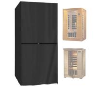 CAKEEYUM Housse de Sauna avec Protection Contre Les intempéries et Isolation pour Sauna avec Cordon de Serrage et Fermeture éclair pour pièces intérieures extérieures (Noir 39, 8 x 37, 4 x 72, 8)