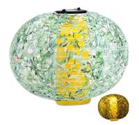 CAKEEYUM Lanterne Solaire Style Chinois Suspendu Lantern Solar Lend Round Garden Suspendu Lampe pour Les décorations de chemins de Jardin, lanternes, lanternes extérieures