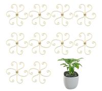 CAKEEYUM Lot de 10 Supports métalliques réutilisables pour Plantes d'intérieur (10 cm), Supports décoratifs, stabilisateurs, Treillis, etc.
