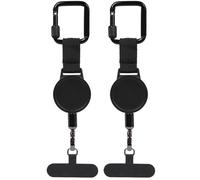 CAKEEYUM Lot de 2 antivol de téléphone, Attache téléphone rétractable 24 Pouces, lanière Portable Robuste pour Voyage, randonnée, Travail, Festival Musique, antivol, Attache, Laisse, Sangle, téléphon