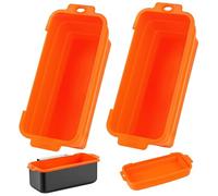 CAKEEYUM Lot de 2 Sacs à Graisse réutilisables pour plaques de Cuisson 43/56/71/91 cm (17/22/28/36 Pouces) - Accessoires récupération d'huile faciles à Nettoyer (Orange)