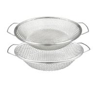 CAKEEYUM Lot de 2 Tamis à Terre pour Jardinage, Tamis à Compost de 30 cm avec poignée, Maille 0, 3 cm (6 mm) pour Gravier, sciure Bois et vermicompost. Terre, Compost