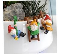 CAKEEYUM Lot de 3 Nains de Jardin en résine à Suspendre, décoration Jardin, Plusieurs Styles, Figurines d'escalade, Ornements Cour pour Pot Fleurs, Patio, pelouse, Maison, extérieur, Nains d'extérieu