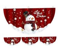 CAKEEYUM Lot de 4 guirlandes de Noël 35 Pouces en Forme Bonhomme Neige, Drapeau à Suspendre pour atmosphère hivernale, avec œillets, pour l'extérieur, pour décoration Jardin, terrasse
