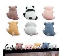 CAKEEYUM Lot de 6 Figurines décoratives pour écran d'ordinateur, Figurines d'animaux de Dessin animé Mignonnes, Mini Bureau, décoration PC en résine, pour la Maison, Le Bureau, la Voiture, l