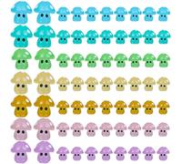 CAKEEYUM Lot de 70 Mini Champignons Qui Brillent dans Le, Mini Figurines en Vrac pour Jardin féerique Miniature, Accessoires de pelouse, Micro Paysage, décoration en Pot, résine, Mushr