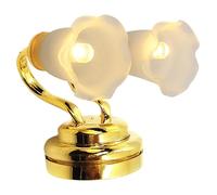 CAKEEYUM Lumières de Maison de poupée réalistes 1/12, Mini lumières LED en Forme Tulipe avec Applique Murale à Pile Bouton, éclairage Maison poupée pour Accessoires décoration po