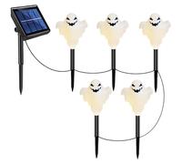 CAKEEYUM Lumières solaires d'halloween, enjeux de Cour d'halloween 3D éclairés en extérieur imperméable pour Le Jardin, Les sentiers de Parcours et Les lumières solaires décoration, Les enjeux, Sol