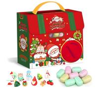 CAKEEYUM Machine Gacha pour Enfants Mini Distributeur Automatique de Capsules sur Le thème de Noël avec 6 poupées aléatoires * boîte à Dos pour Cadeaux fête Noël et Pâques