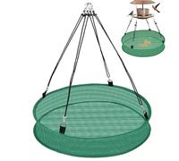 CAKEEYUM Mangeoire Suspendue de 50 cm avec Panier en Filet et Protection Anti débordement, idéale pour Le Jardin.