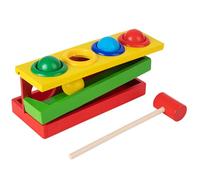 CAKEEYUM Marteau en Bois, Jouet Montessori pour Les Tout-Petits de 1 à 3 Ans, Banc à marteler avec balles colorées pour Le développement de la Coordination œil-Main et la motricité Fine.
