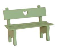 CAKEEYUM Mini Banc de Jardin décoratif Miniature en Bois, Accessoires Photo décoratifs pour Maison de poupée, décoration Meubles Jardin (Vert) Vert 16, 5 x 11, 5 cm, Miniatures fée, Fourrure fée
