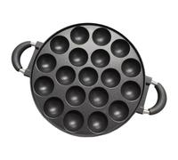 CAKEEYUM Mini crêpière antiadhésive avec 19 moules, poêle à œufs avec poignée anti-brûlure pour cuisinières à gaz, induction électrique en céramique