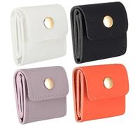 CAKEEYUM Mini Sac à Bijoux de Voyage Pliable et Portable, Petit étui de Voyage à Bijoux avec Boucle pour Boucles d'oreilles, Colliers, bagues, Bracelets chaîne, Broches, Mini Sac, Pochette, 4 pièces