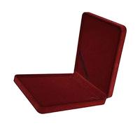 CAKEEYUM Mode Velours Collier boîte chaîne vitrine Plateau Bijoux Mallette de Rangement Rouge 19x24x4CM 1