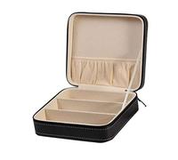 CAKEEYUM Organisateur de Lunettes de Voyage à 3 emplacements Organisateur Lunettes Soleil Portable Collection Rangement Bijoux en Cuir Boîte Rangement pour l