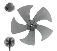 CAKEEYUM Pales de ventilateur de remplacement 14 pouces avec cinq feuilles en plastique et couvercle d'écrou, lames debout à faible bruit pour piédestal domestique, oscillant, remplacement table
